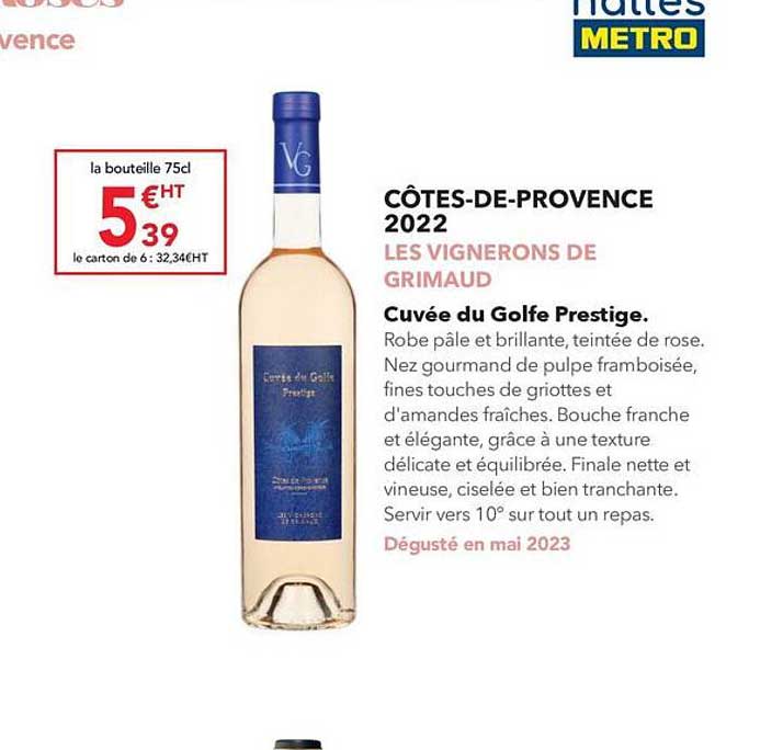 côtes-de-provence 2022 les vignerons de grimaud