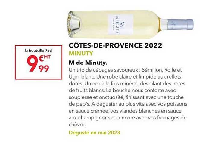 côtes-de-provence 2022 minuty m de minuty