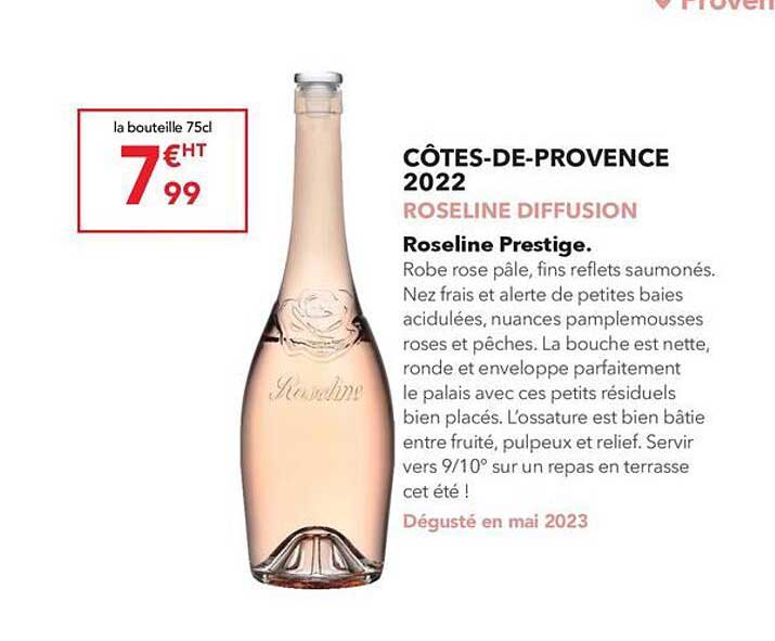 côtes-de-provence 2022 roseline diffusion