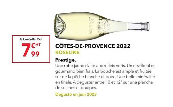 Côtes-de-provence 2022 Roseline Prestige
