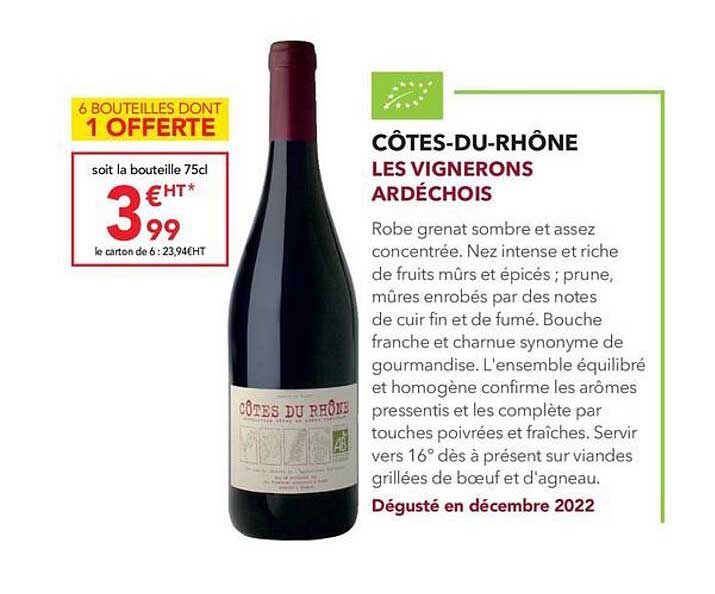 côtes-du-rhône les vignerons ardéchois