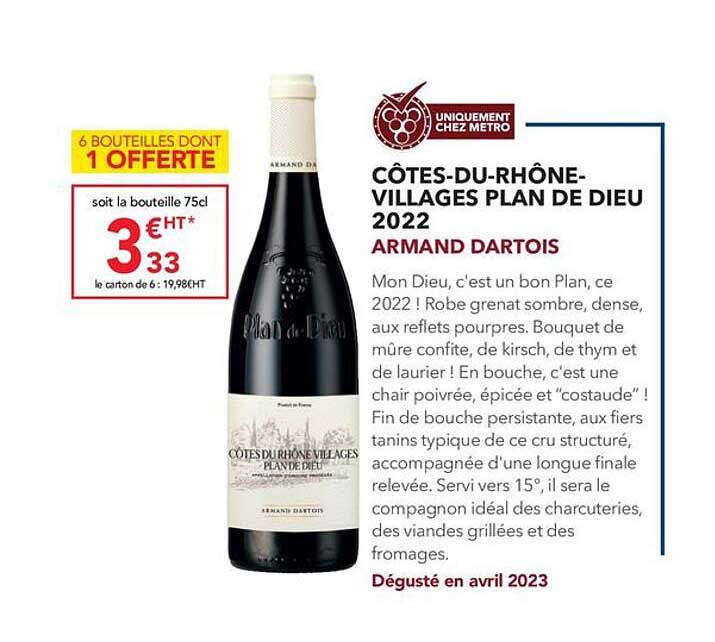 côtes-du-rhône-villages plan de dieu 2022 armand dartois