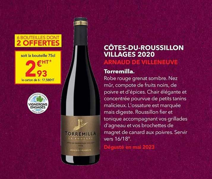 côtes-du-roussillon villages 2020 arnaud de villeneuve torremilla