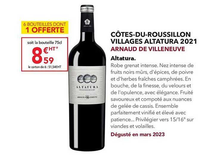 côtes-du-roussillon villages altatura 2021 arnaud de villeneuve altatura