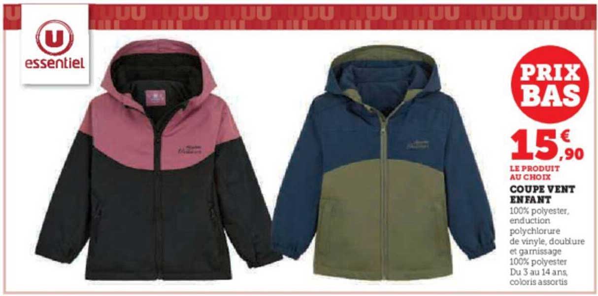 coupe vent enfant u essentiel