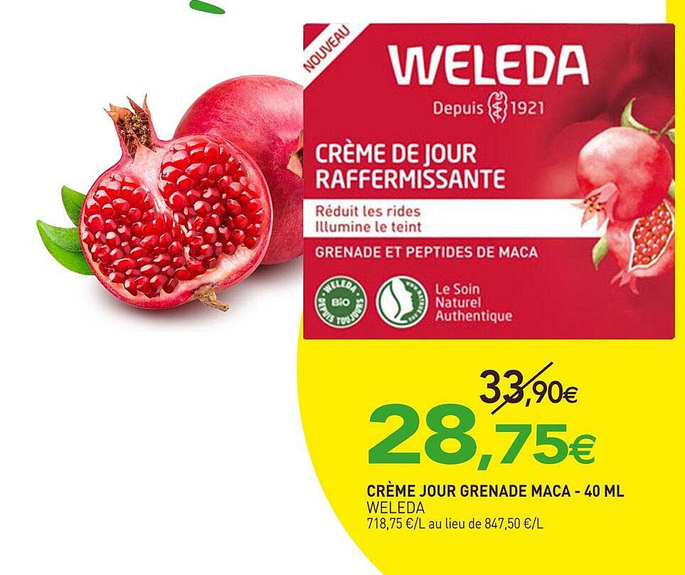 crème jour grenade maca - weleda - 40 ml