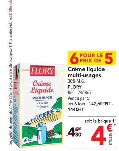 crème liquide multi-usages flory