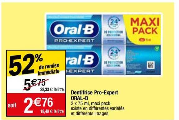 Dentifrice Pro-expert Oral-b