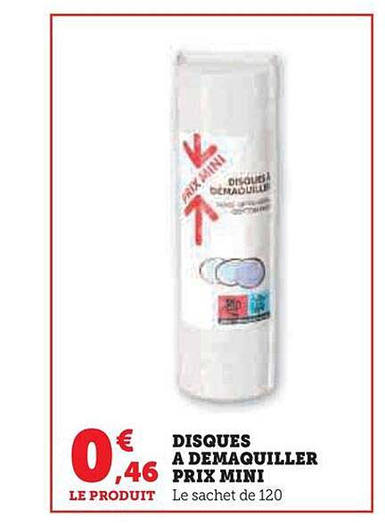 disques à démaquiller prix mini