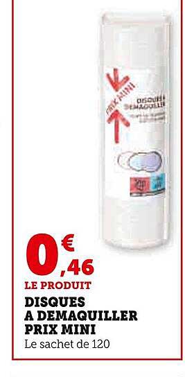 disques a demaquiller prix mini