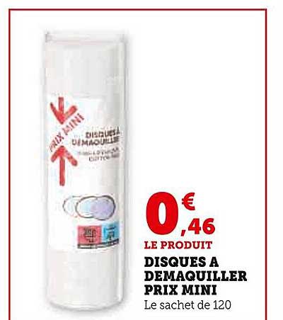 disques à démaquiller prix mini