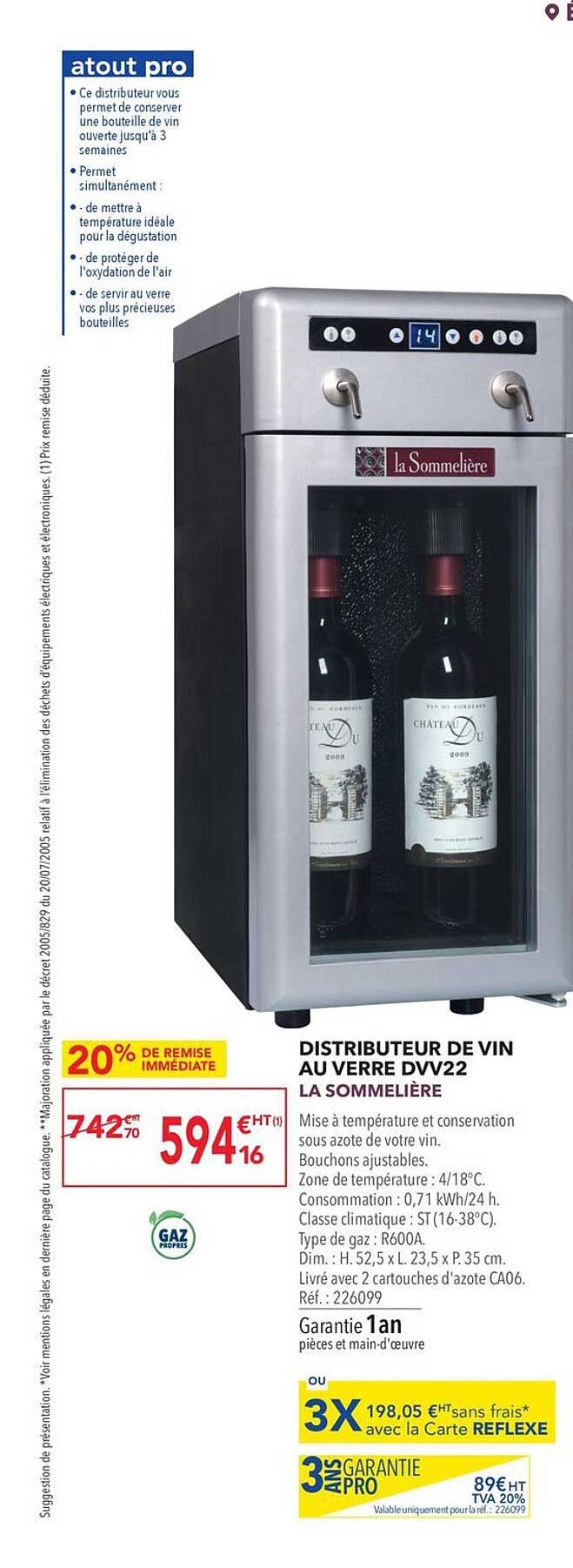 distributeur de vin au verre dvv22 la sommelière
