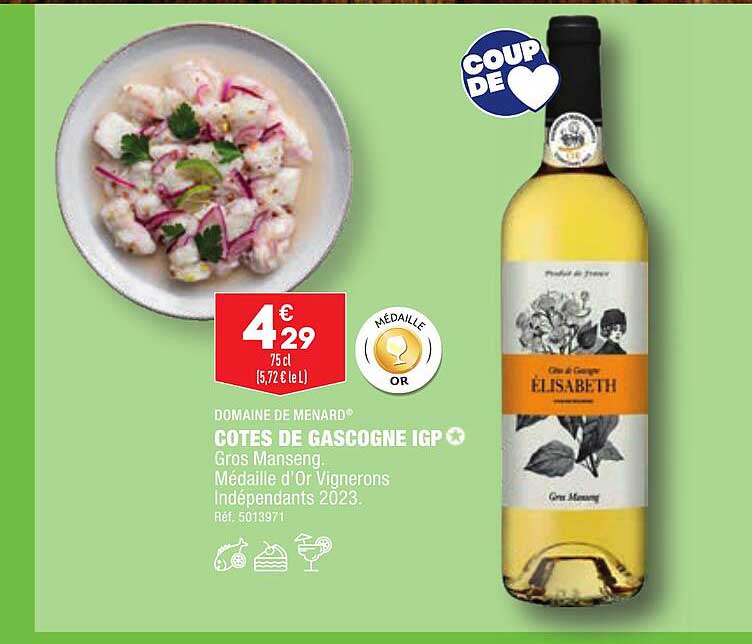 domaine de ménard côtes de gascogne igp