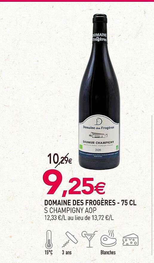 Domaine Des Frogères S Champingy Aop - 75 Cl