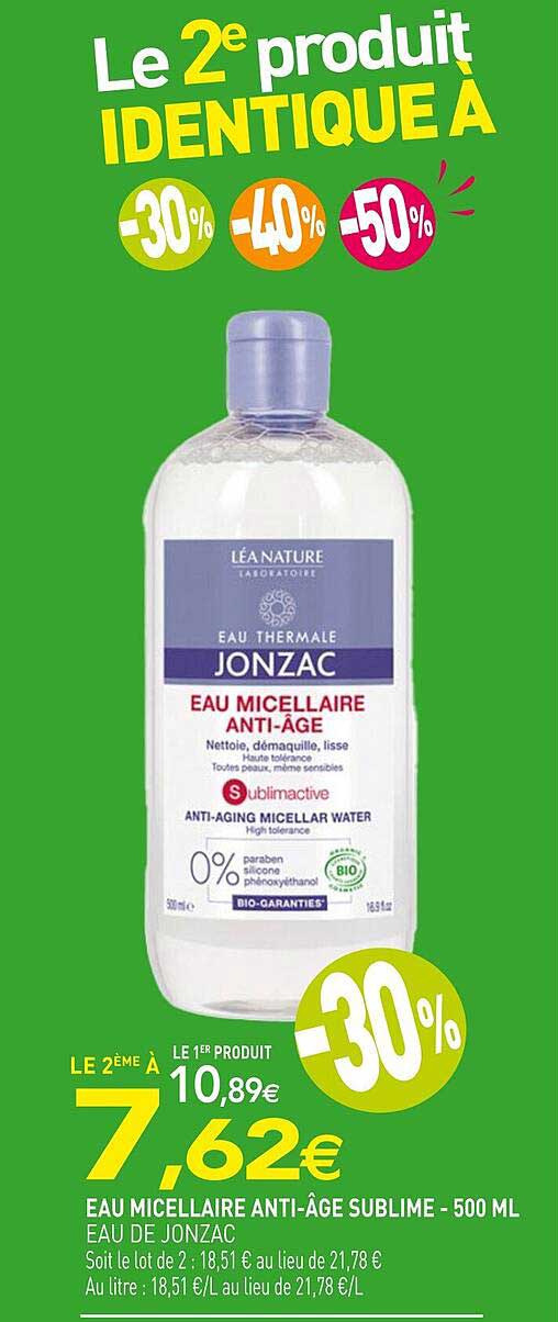 eau micellaire anti-âge sublime eau de jonzac