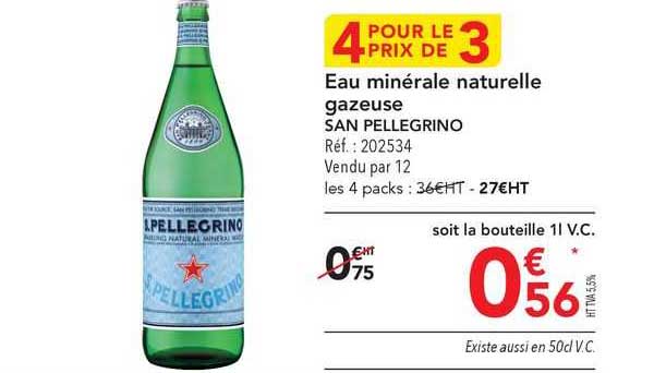 eau minérale naturelle gazeuse san pellegrino