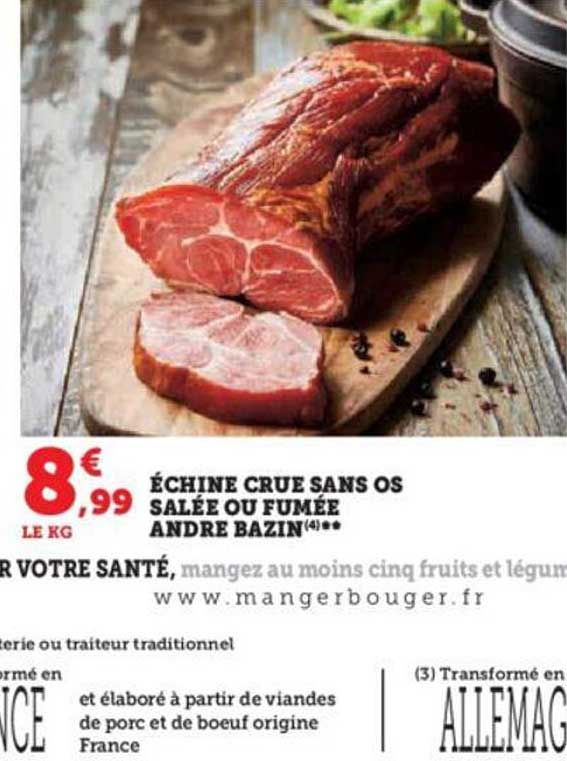 échine crue sans os salée ou fumée andré bazin