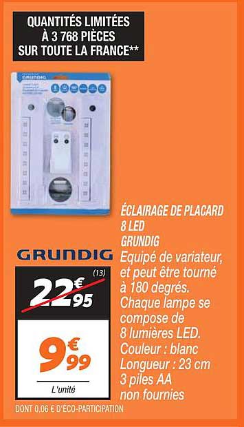 éclairage De Placard 8 Led Grundig