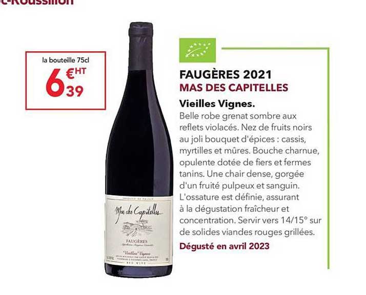 faugères 2021 mas des capitelles vieilles vignes