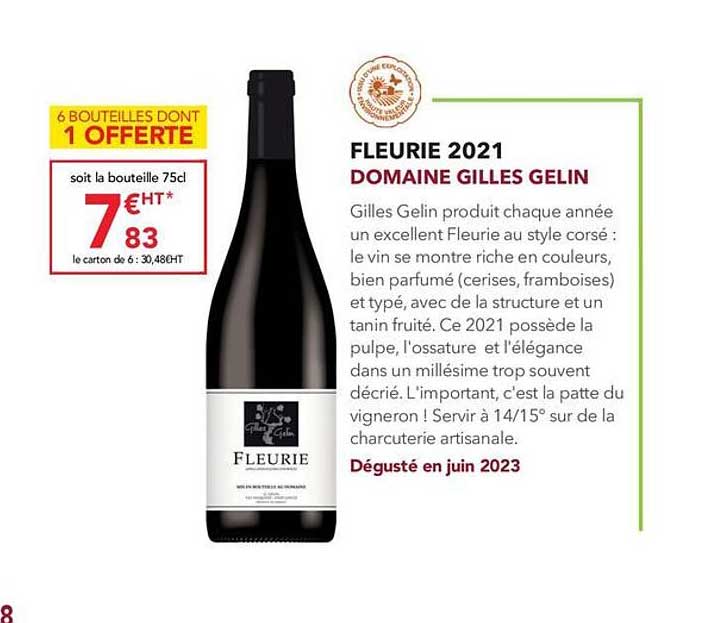 fleurie 2021 domaine gilles gelin