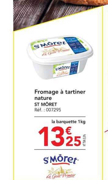 fromage à tartiner nature st môret