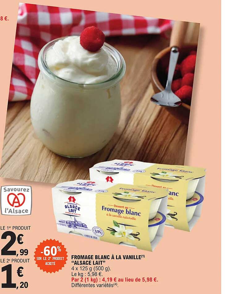 Fromage Blanc à La Vanille "alsace Lait"