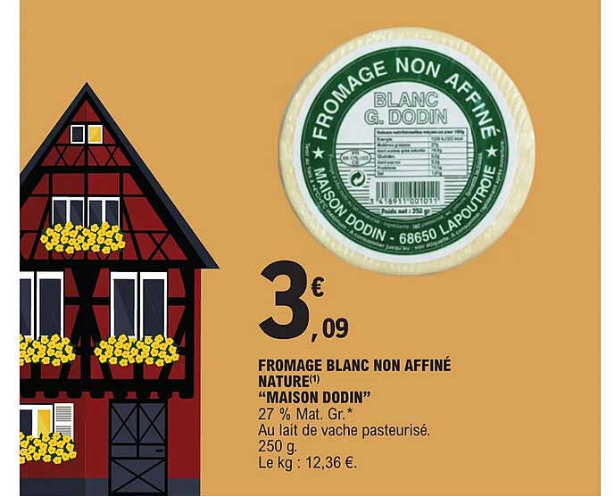 fromage blanc non afffiné nature "maison dodin"