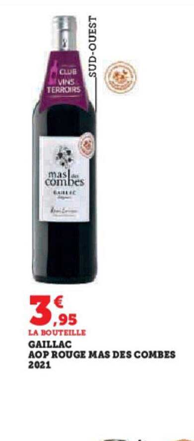gaillac aop rouge mas des combes 2021