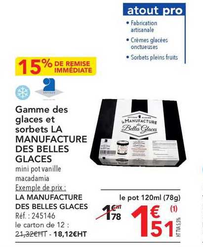 Gamme Des Glaces Et Sorbets La Manufacture Des Belles Glaces