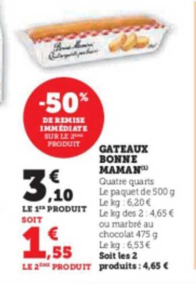 gâteaux bonne maman