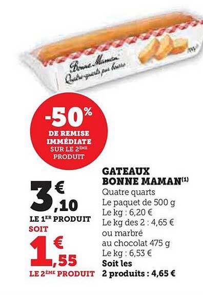 gâteaux bonne maman