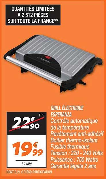 Grill électrique Esperanza