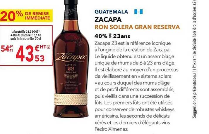 guatemala zacapa ron solera gran reserva