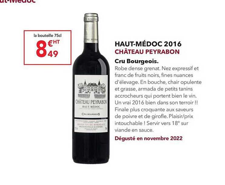 haut-médoc 2016 château peyrabon