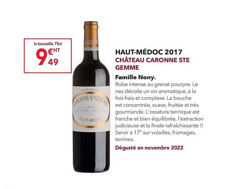 haut-médoc 2017 château caronne ste gemme