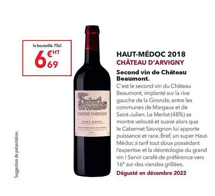 haut-médoc 2018 château d'arvigny
