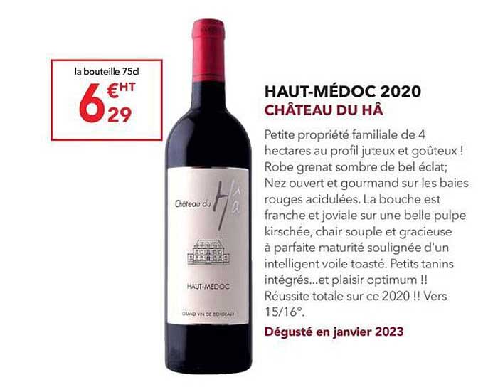 haut-médoc 2020 château du hâ