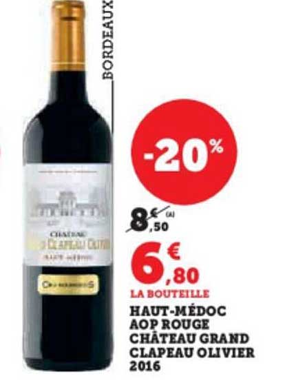 haut-médoc aop rouge château grand clapeau olivier