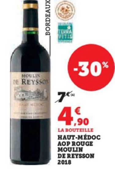 haut-médoc aop rouge moulin de reysson 2018