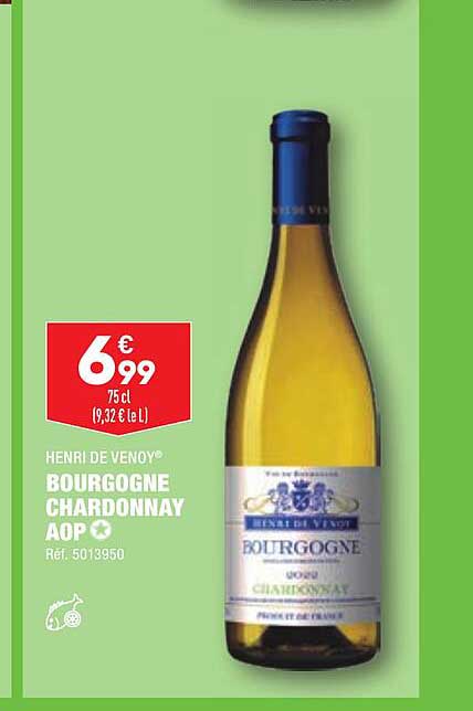 henri de venoy bourgogne chardonnay aop
