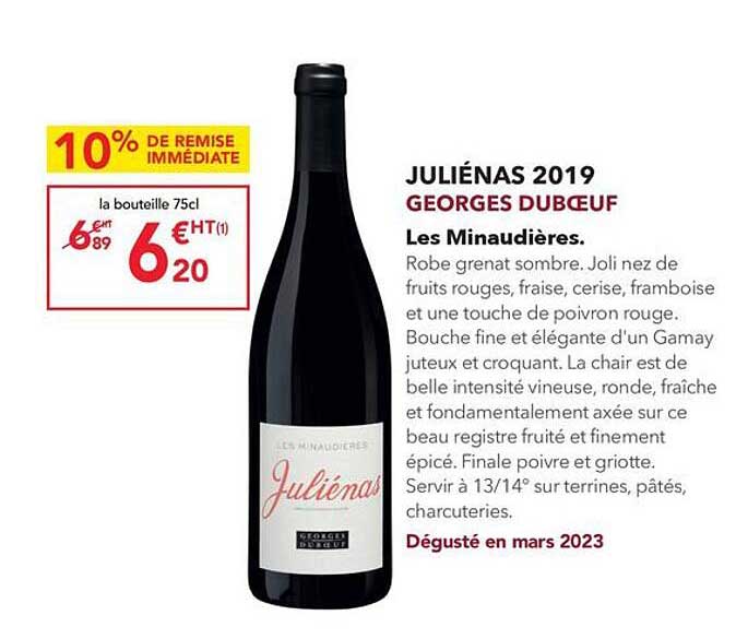 juliénas 2019 georges duboeuf les minaudières
