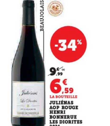 juliénas aop rouge henri bonnerue les diorites