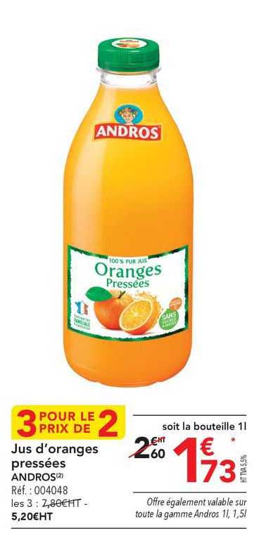 jus d'oranges pressées andros