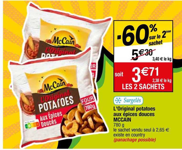 l'original potatoes aux épices douces mccain