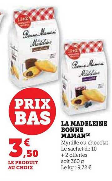 la madeleine bonne maman