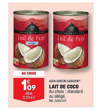 lait de coco asia green garden