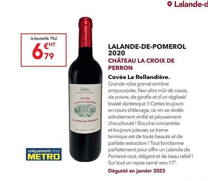lalande-de-pomerol 2020 château la croix de perron