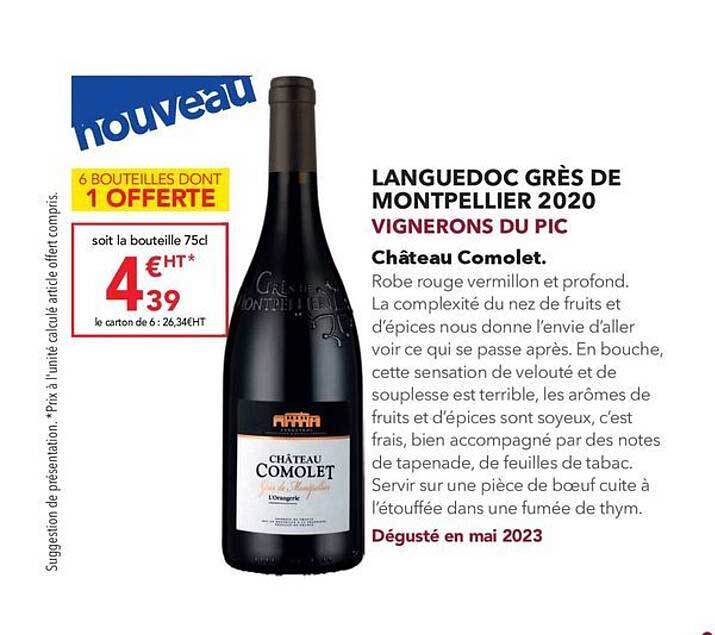 languedoc grès de montpellier 2020 vignerons du pic château comolet