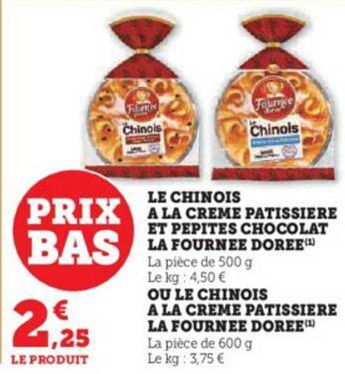 le chinois à la crème pâtissière et pépites chocolat la fournée dorée ou le chinois à la crème pâtissière la fournée dorée