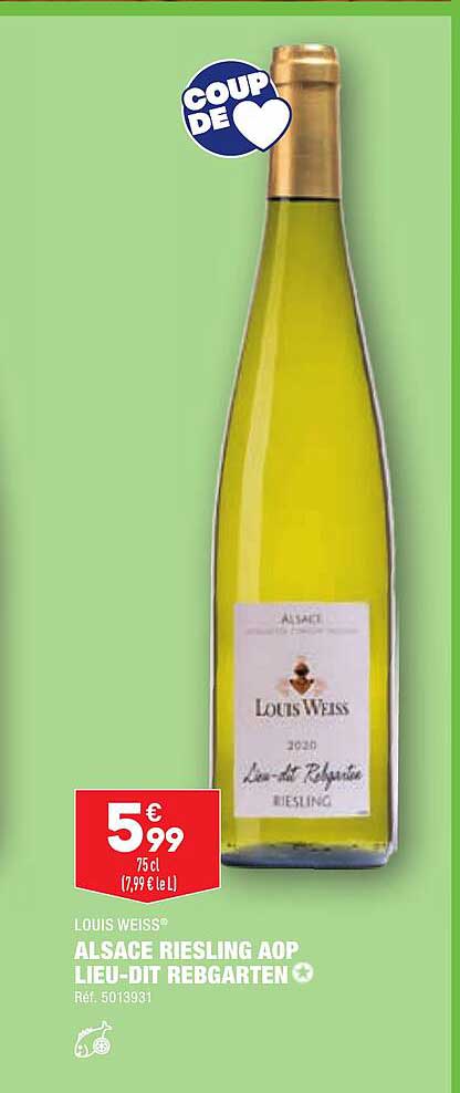 louis weiss alsace riesling aop lieu-dit rebgarten
